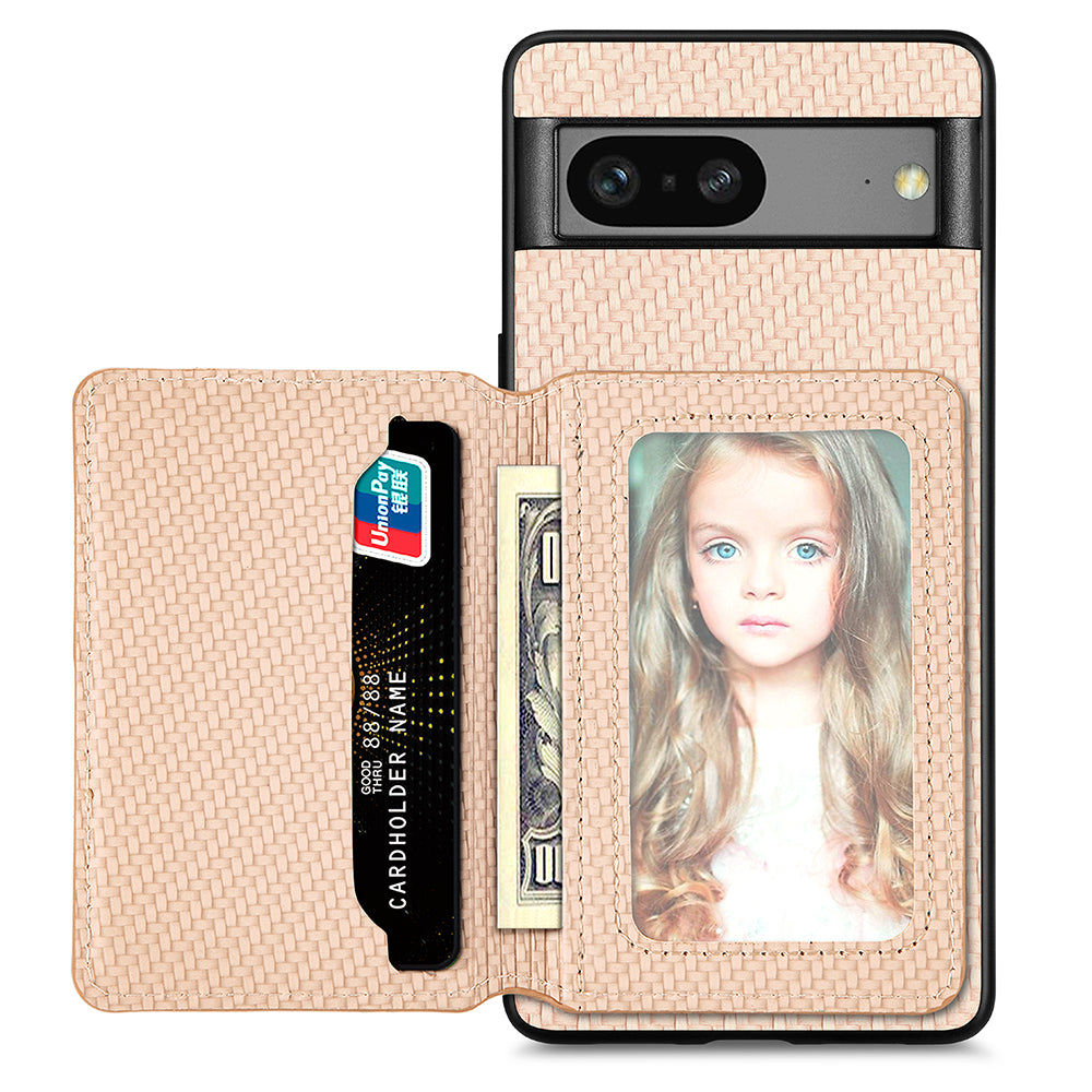 For Google Pixel 7a PU Leather Coated PC TPU Magnetic Phone Cover Carbon Fiber Texture Shockproof Anti-sratch Phone Case Wallet Kickstand For Google Pixel 7a PU Leather Coated PC TPU Magnetic Phone Cover Carbon Fiber Texture Shockproof Anti-sratch Phone Case Wallet Kickstand